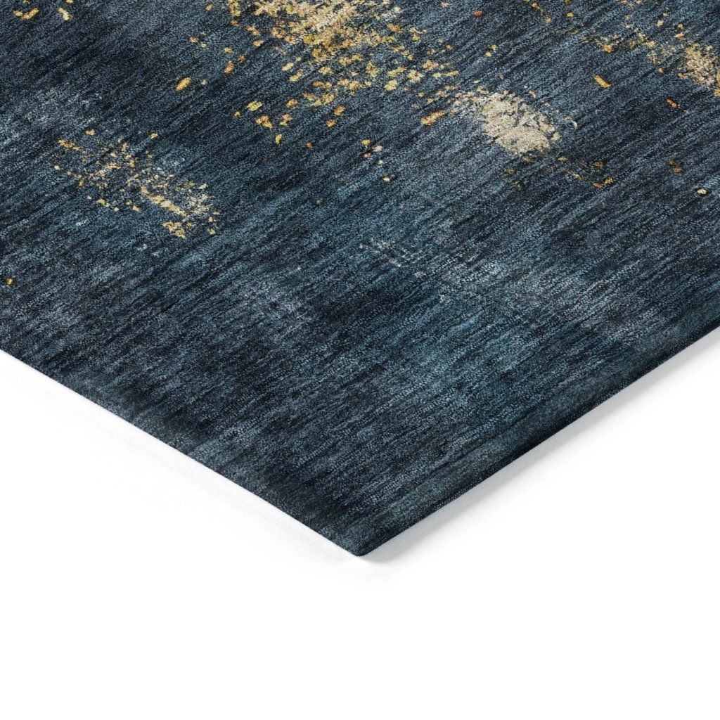 LOOMLAN Rugs Fibra Blue Washable Indoor-Outdoor Rug