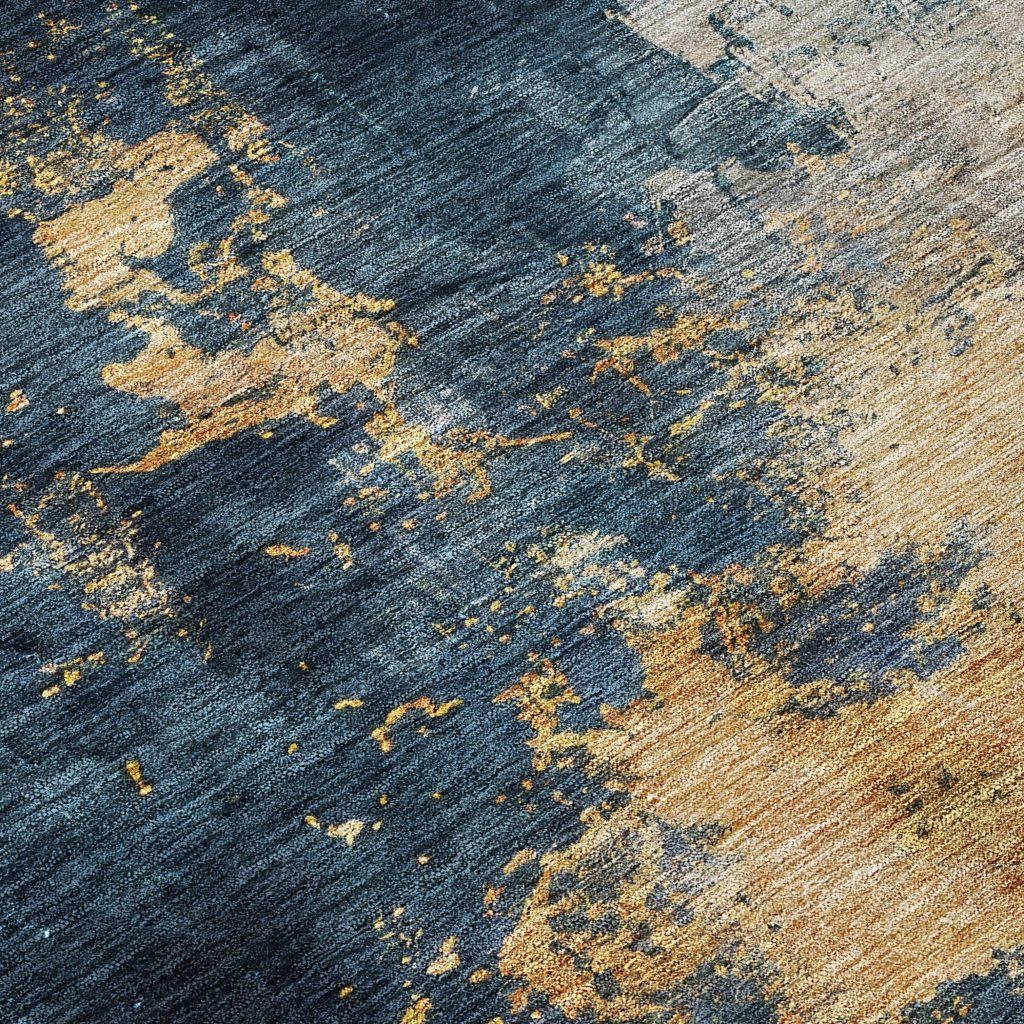 LOOMLAN Rugs Fibra Blue Washable Indoor-Outdoor Rug