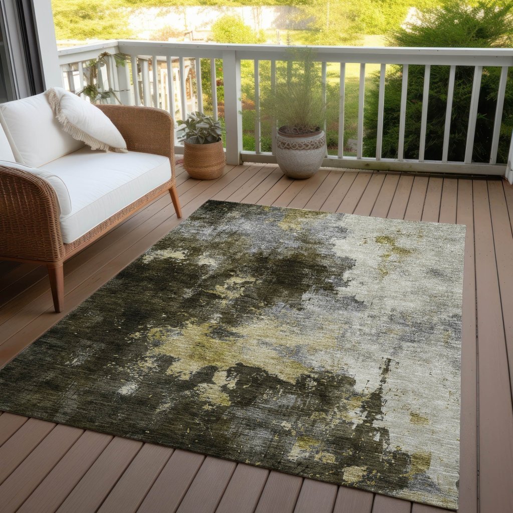 LOOMLAN Rugs Fibra Brown Washable Indoor-Outdoor Rug