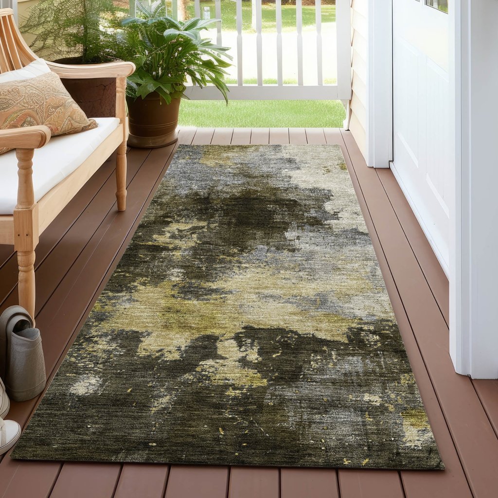LOOMLAN Rugs Fibra Brown Washable Indoor-Outdoor Rug