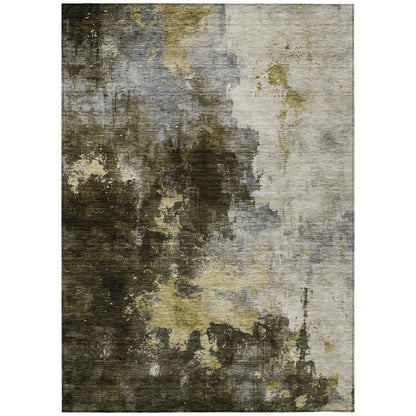 LOOMLAN Rugs Fibra Brown Washable Indoor-Outdoor Rug
