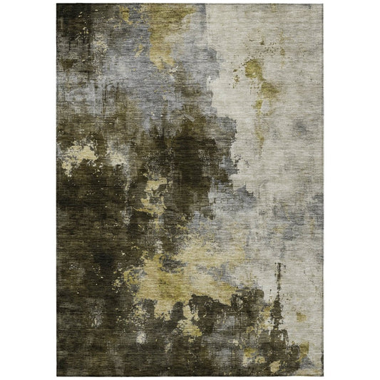 LOOMLAN Rugs Fibra Brown Washable Indoor-Outdoor Rug