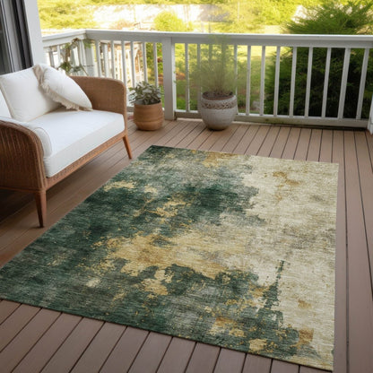 LOOMLAN Rugs Fibra Green Washable Indoor-Outdoor Rug