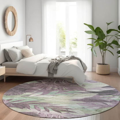 LOOMLAN Rugs Filone Purple Washable Indoor-Outdoor Rug