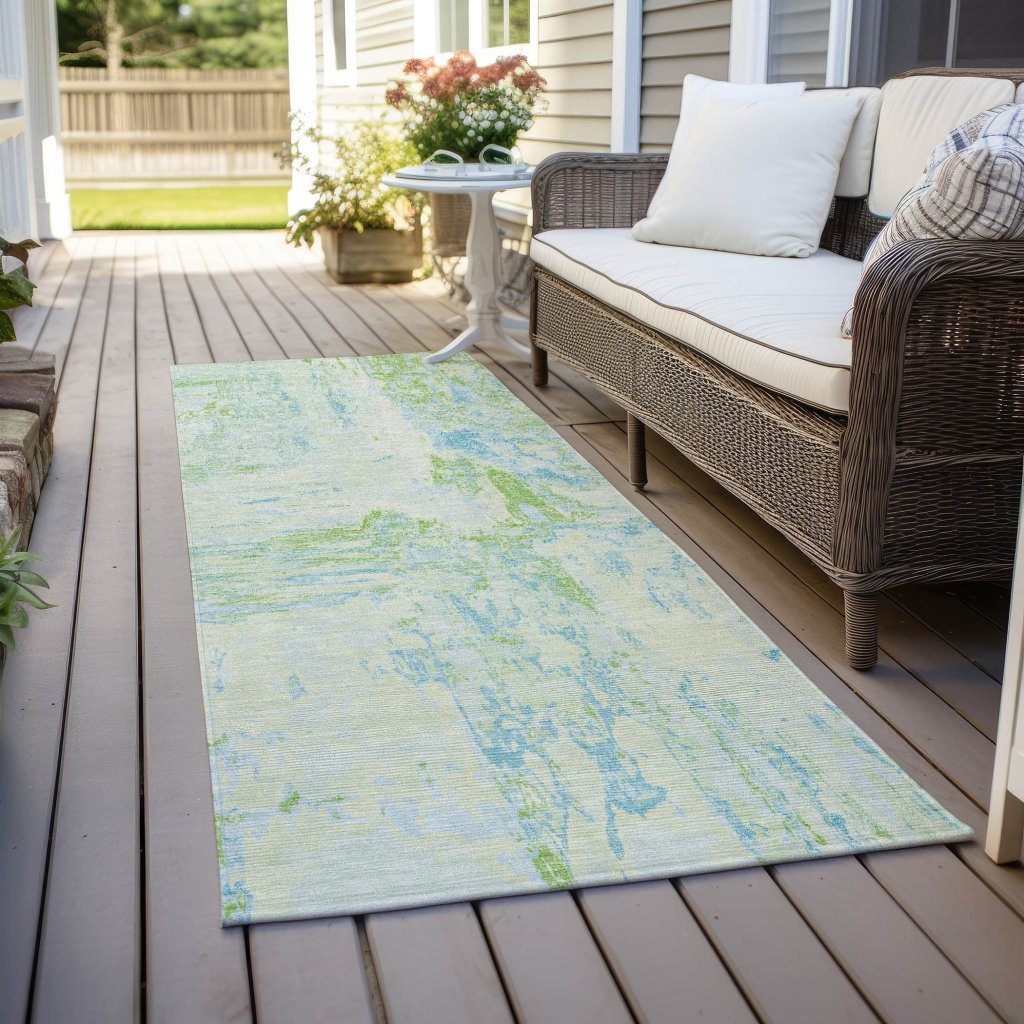 LOOMLAN Rugs Floraé Green Washable Indoor-Outdoor Rug