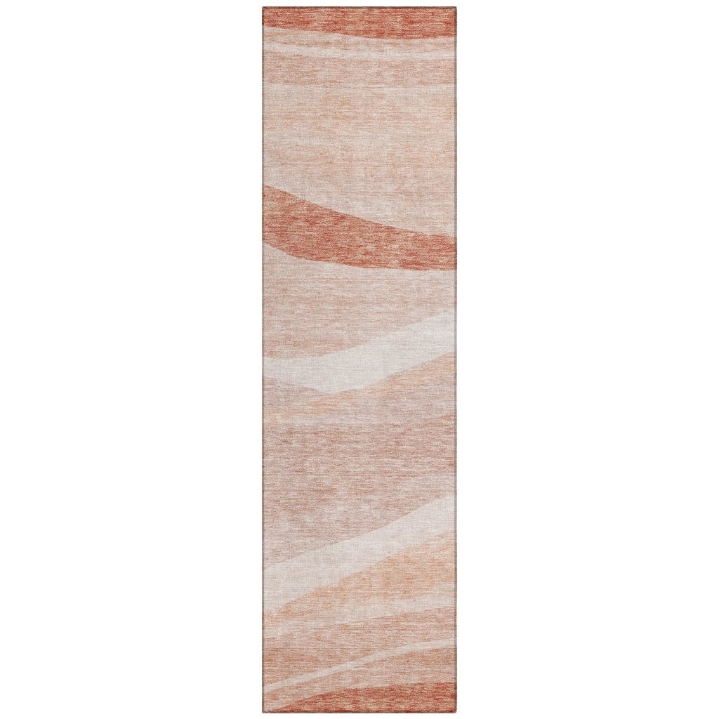LOOMLAN Rugs Florence Orange Washable Indoor-Outdoor Rug