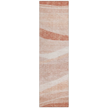 LOOMLAN Rugs Florence Orange Washable Indoor-Outdoor Rug