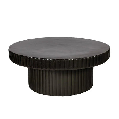 Flute Ceramic Glazed Patio Coffee Table