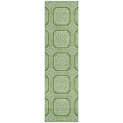 LOOMLAN Rugs Flutira Green Washable Indoor-Outdoor Rug