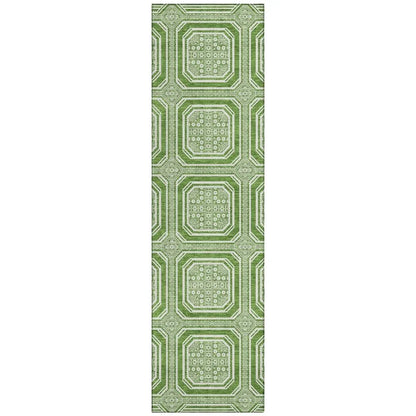 LOOMLAN Rugs Flutira Green Washable Indoor-Outdoor Rug
