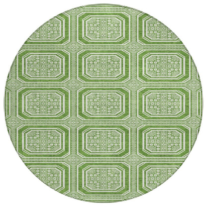 LOOMLAN Rugs Flutira Green Washable Indoor-Outdoor Rug