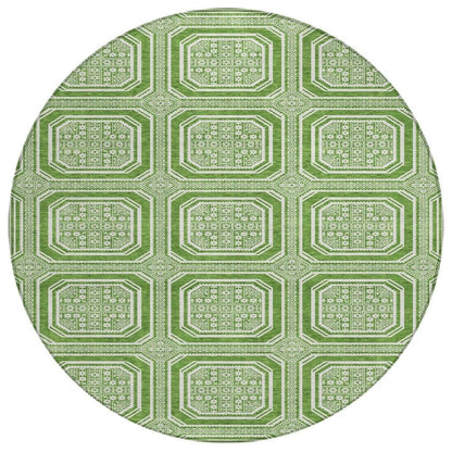 LOOMLAN Rugs Flutira Green Washable Indoor-Outdoor Rug