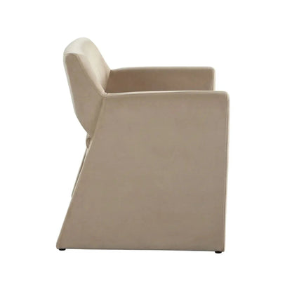 Flynn Light Camel Performance Velvet Dining Chair - LOOMLAN - Diamond Sofa - Dining Chairs