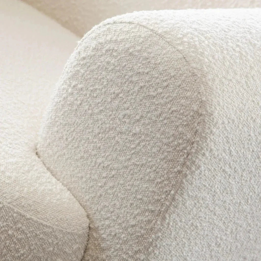 Diamond Sofa Form Ivory Boucle Fabric Arm Chair