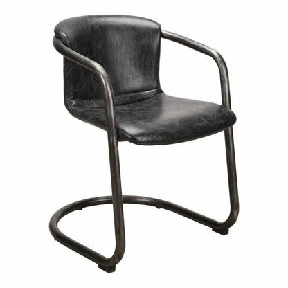 Moe's Home Freeman Grazed Leather Dining Chair 2PC