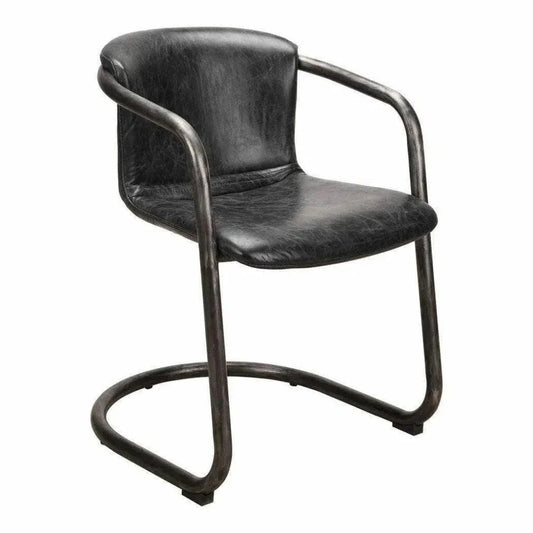 Moe's Home Freeman Grazed Leather Dining Chair 2PC
