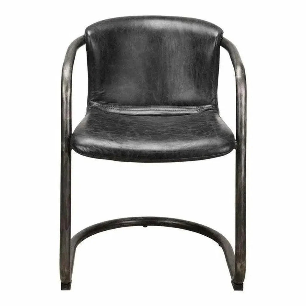 Moe's Home Freeman Grazed Leather Dining Chair 2PC
