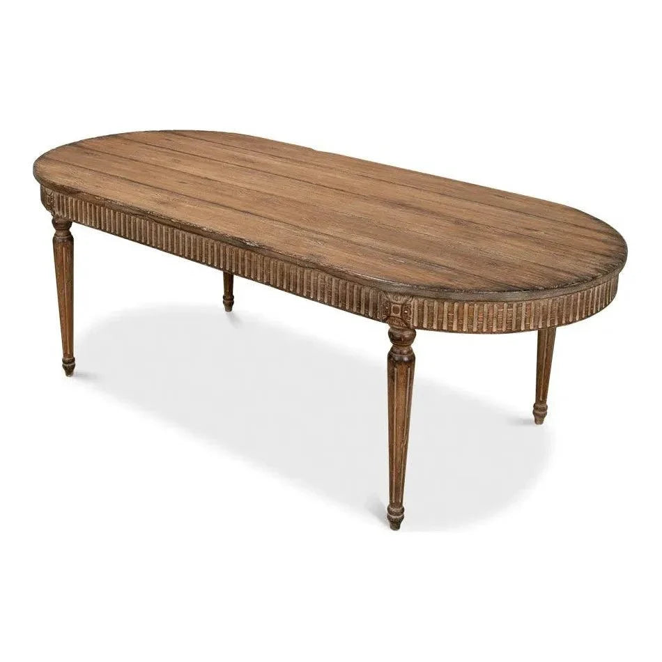 French Antique Reproduction Dining Table - LOOMLAN - Sarreid - Dining Tables
