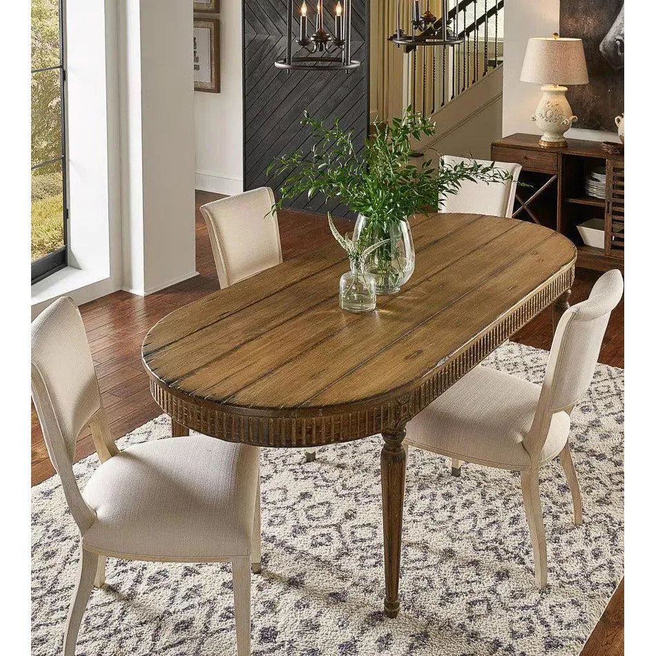 French Antique Reproduction Dining Table - LOOMLAN - Sarreid - Dining Tables