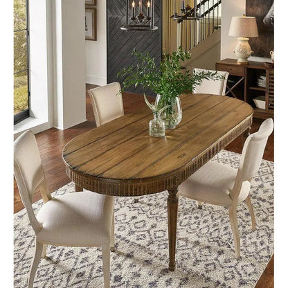 French Antique Reproduction Dining Table - LOOMLAN - Sarreid - Dining Tables