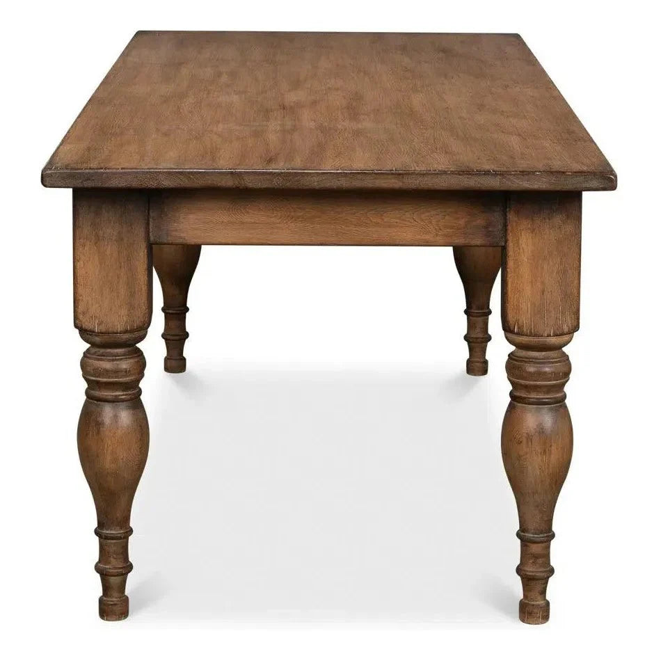 Sarreid Gabby Dining Table Brown Seats 6