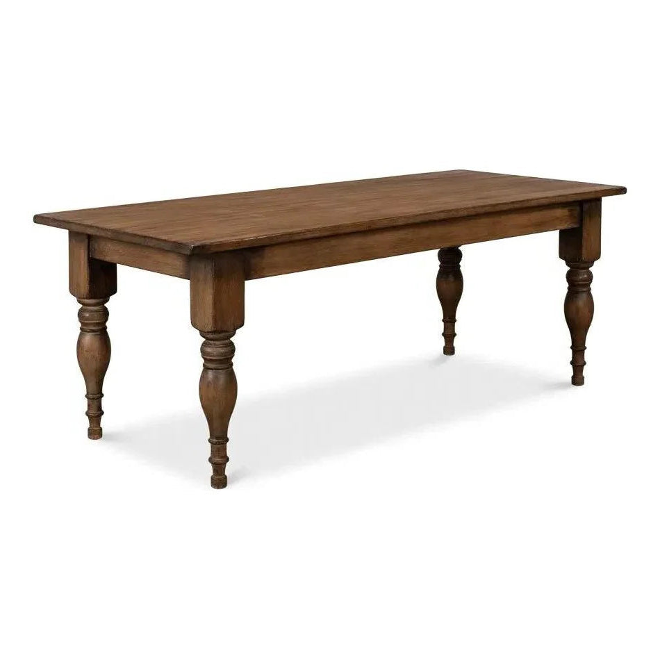 Sarreid Gabby Dining Table Brown Seats 6