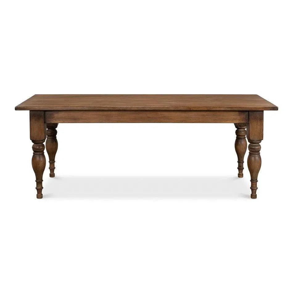 Sarreid Gabby Dining Table Brown Seats 6