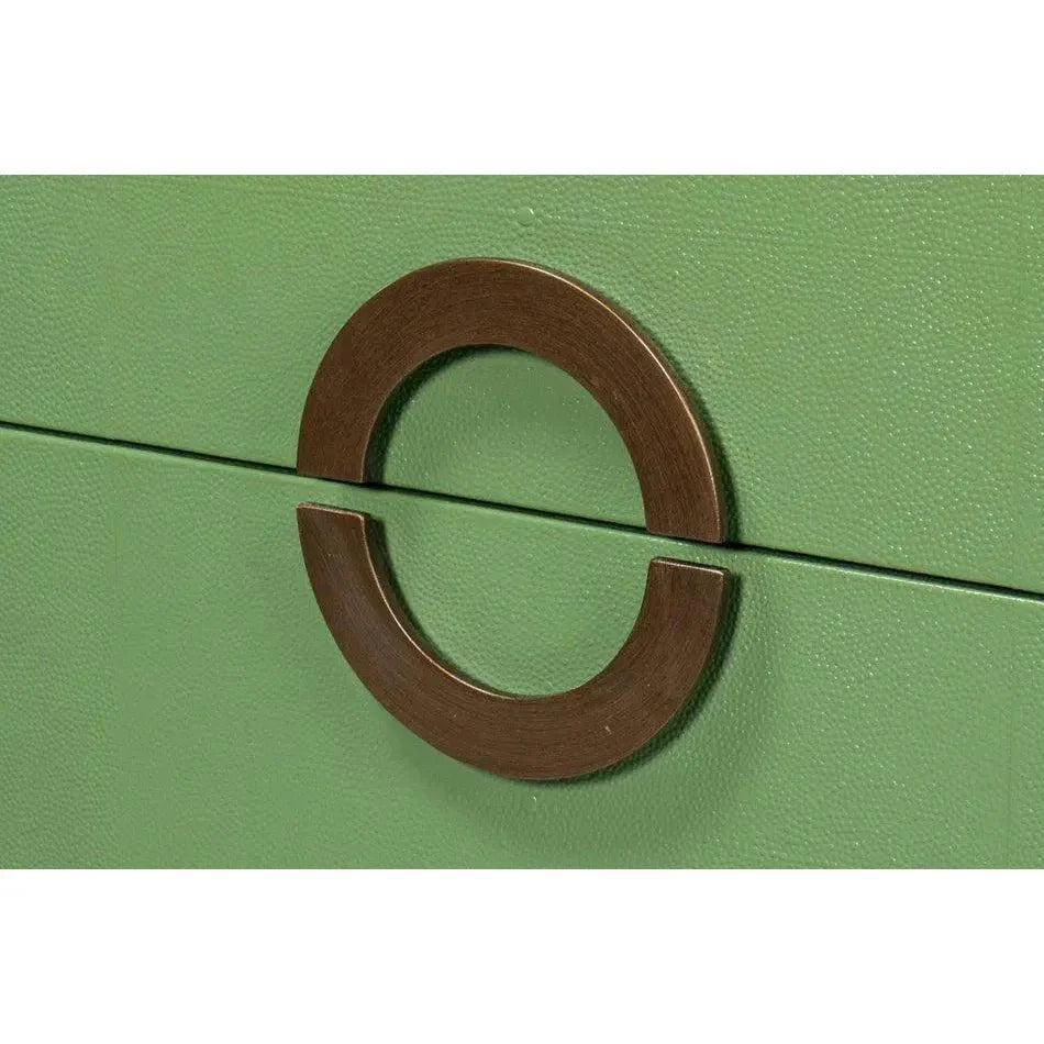 Gabriella Embossed Shagreen Blue Green Chest Of Drawers - LOOMLAN - Sarreid - Chests