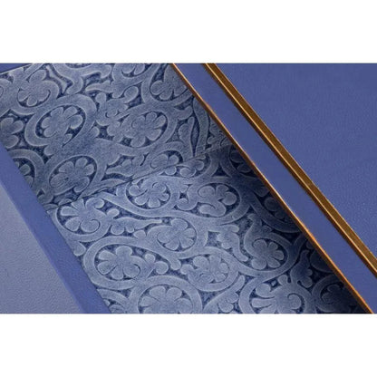 Sarreid Gabriella Embossed Shagreen Blue Night Stand