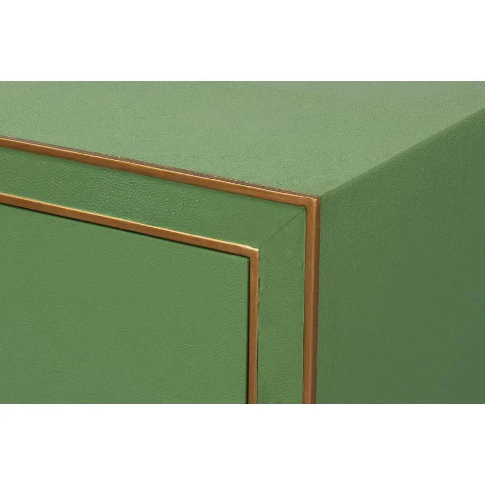 Sarreid Gabriella Embossed Shagreen Green Night Stand
