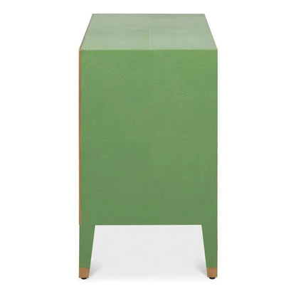 Sarreid Gabriella Embossed Shagreen Green Night Stand