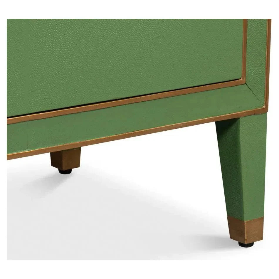 Sarreid Gabriella Embossed Shagreen Green Night Stand