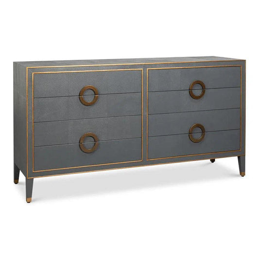 Sarreid Gabriella Embossed Shagreen Grey Chest Of Drawers