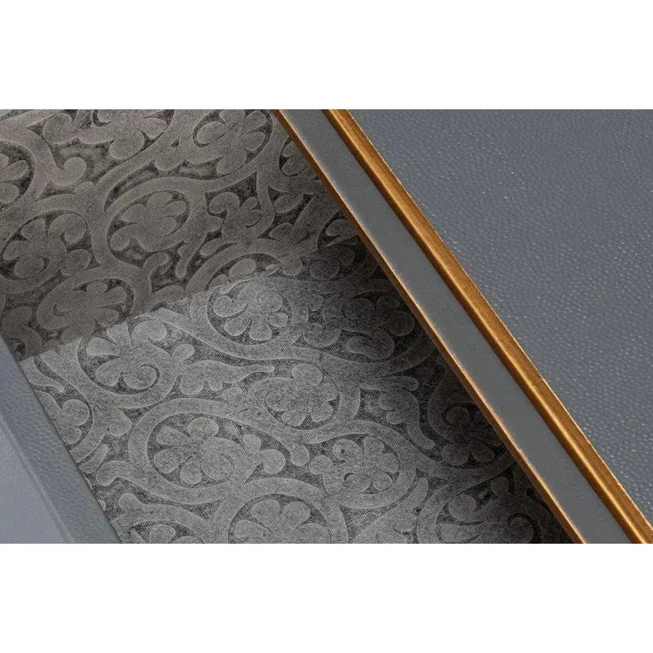 Sarreid Gabriella Embossed Shagreen Grey Night Stand