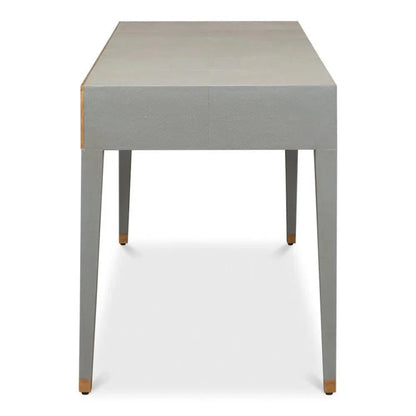 Gabriella Shagreen Desk Table Storm Grey - LOOMLAN - Sarreid - Home Office Desks