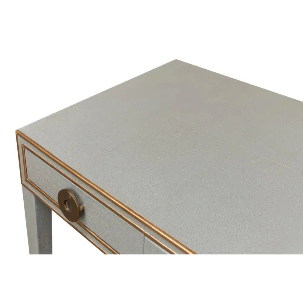 Gabriella Shagreen Desk Table Storm Grey - LOOMLAN - Sarreid - Home Office Desks