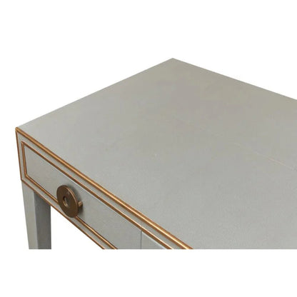 Gabriella Shagreen Desk Table Storm Grey - LOOMLAN - Sarreid - Home Office Desks