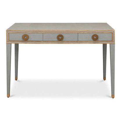 Gabriella Shagreen Desk Table Storm Grey - LOOMLAN - Sarreid - Home Office Desks