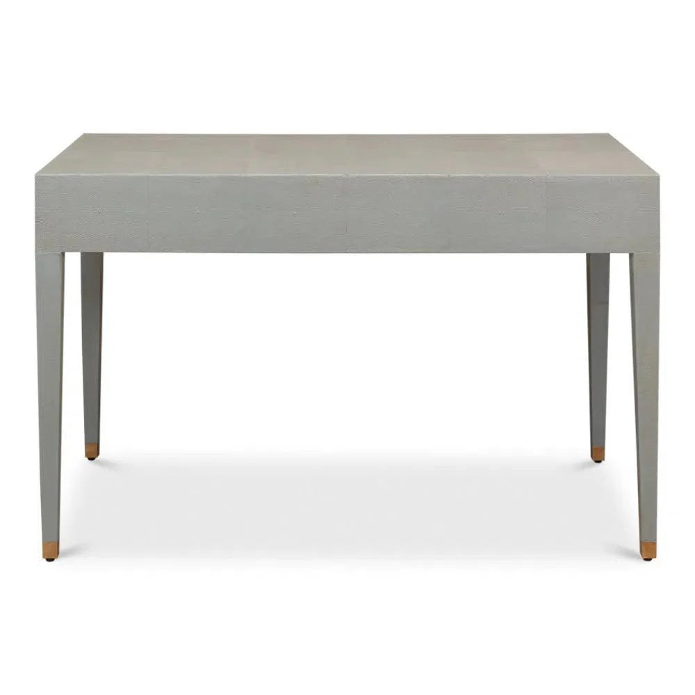 Gabriella Shagreen Desk Table Storm Grey - LOOMLAN - Sarreid - Home Office Desks
