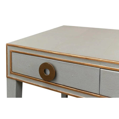 Gabriella Shagreen Desk Table Storm Grey - LOOMLAN - Sarreid - Home Office Desks