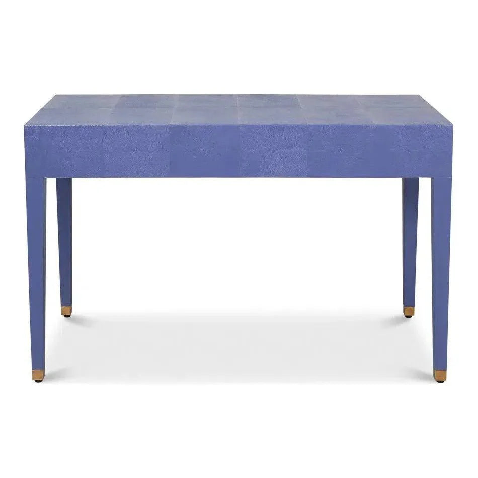 Sarreid Gabriella Shagreen & Wood Blue Rectangular Desk/Table