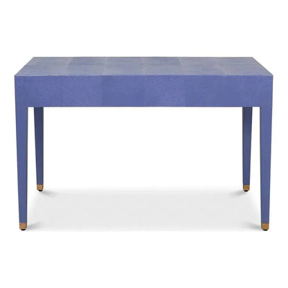 Sarreid Gabriella Shagreen & Wood Blue Rectangular Desk/Table