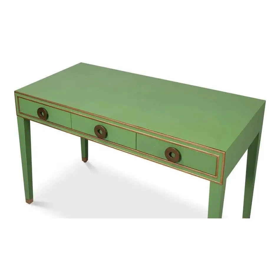 Sarreid Gabriella Shagreen & Wood Green Rectangular Desk/Table