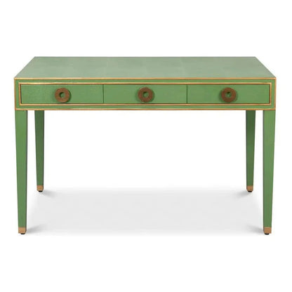 Sarreid Gabriella Shagreen & Wood Green Rectangular Desk/Table