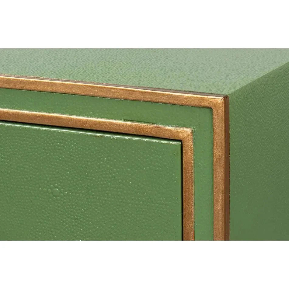 Sarreid Gabriella Shagreen & Wood Green Rectangular Desk/Table
