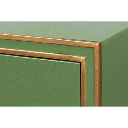 Sarreid Gabriella Shagreen & Wood Green Rectangular Desk/Table