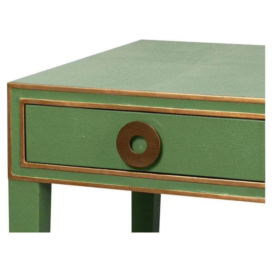 Sarreid Gabriella Shagreen & Wood Green Rectangular Desk/Table