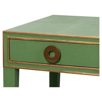Sarreid Gabriella Shagreen & Wood Green Rectangular Desk/Table