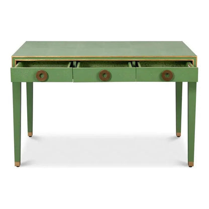 Sarreid Gabriella Shagreen & Wood Green Rectangular Desk/Table
