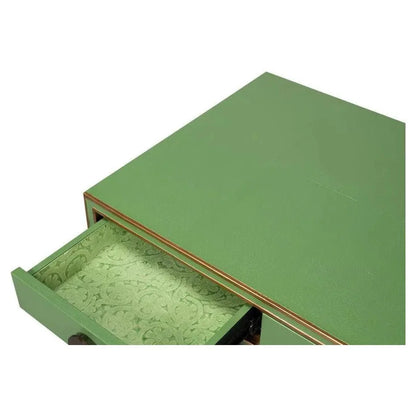 Sarreid Gabriella Shagreen & Wood Green Rectangular Desk/Table